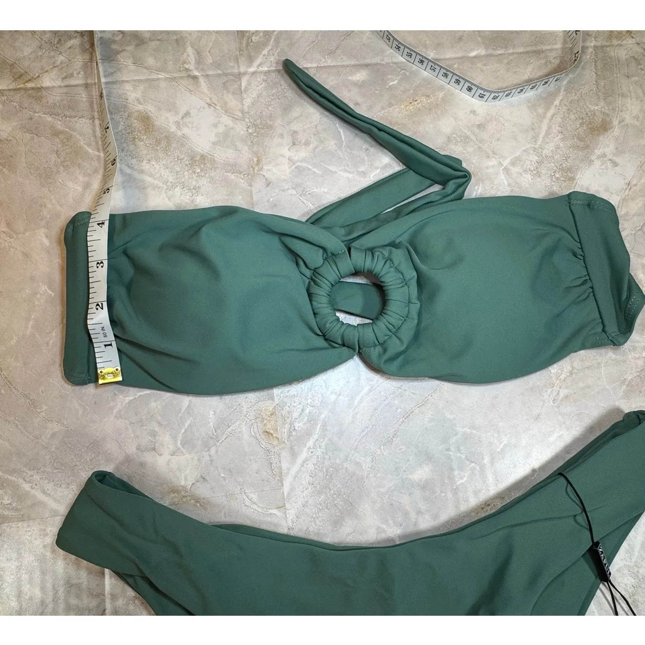 🌿 Zaful Green Bandeau Bikini Set – Size 6 - Image 5