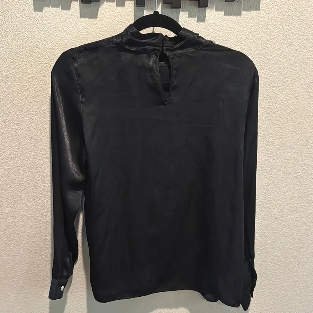 ZARA  Black Backless Long Sleeve Blouse - Image 9