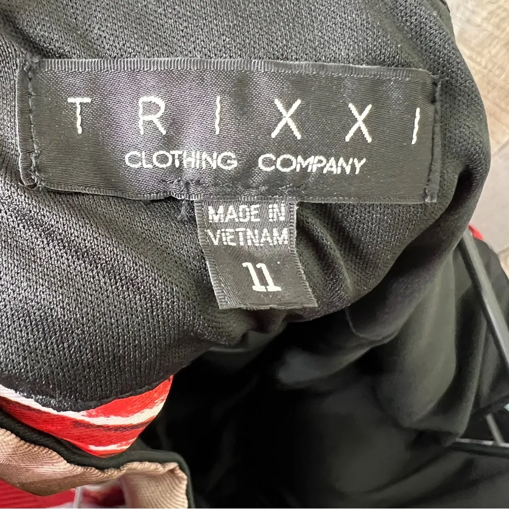 Trixxi Size 11 Juniors Floral Adjustable Spaghetti Straps Deep V Back Bo… - Image 15