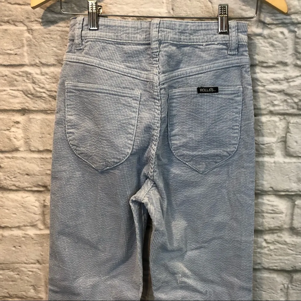 NWT  26" Sky Blue Cord Dusters High Rise Slim Pants - Image 6