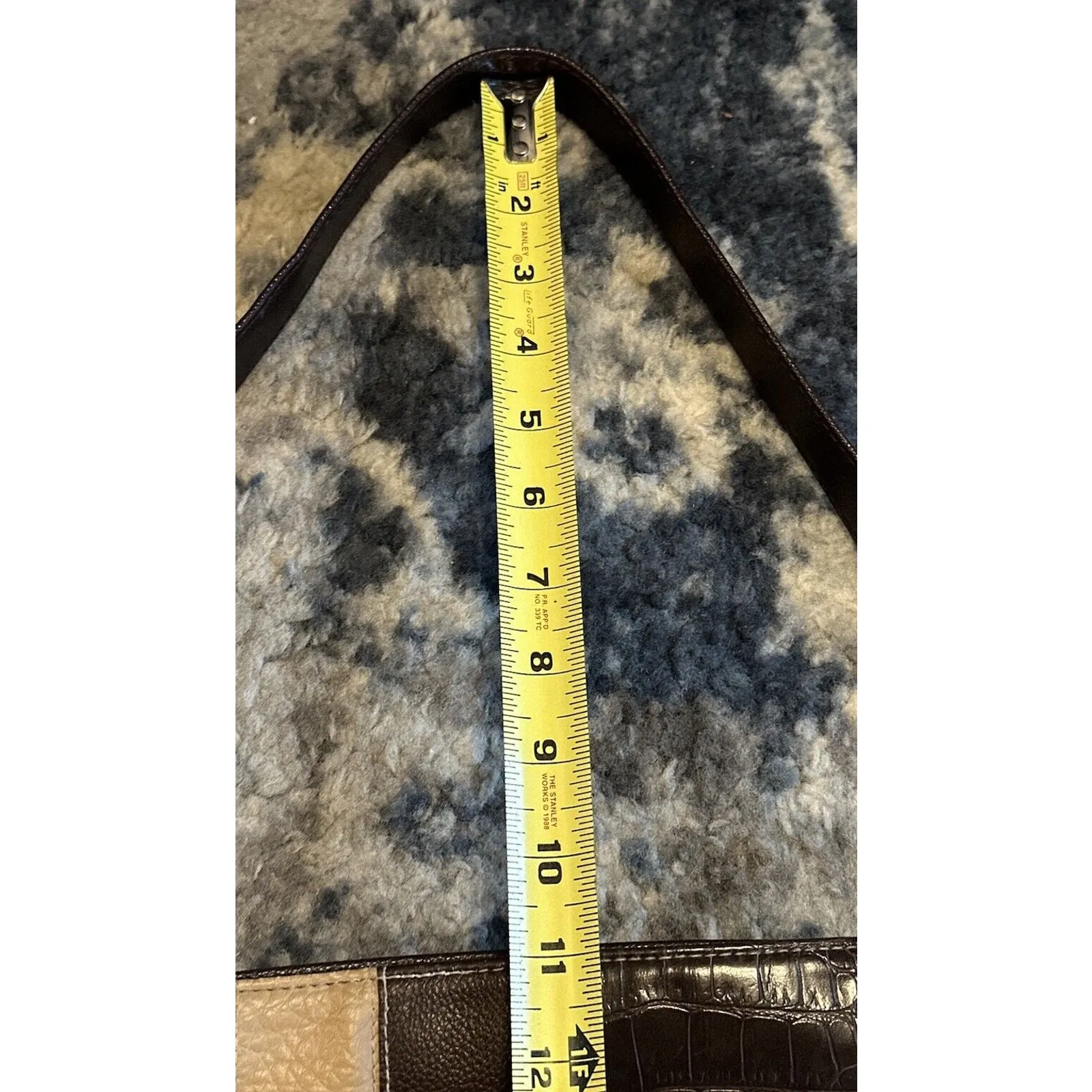 Patchwork Purse Brown Genuine Leather Shoulder Bag Hippie Western Boho Vintage - Image 6