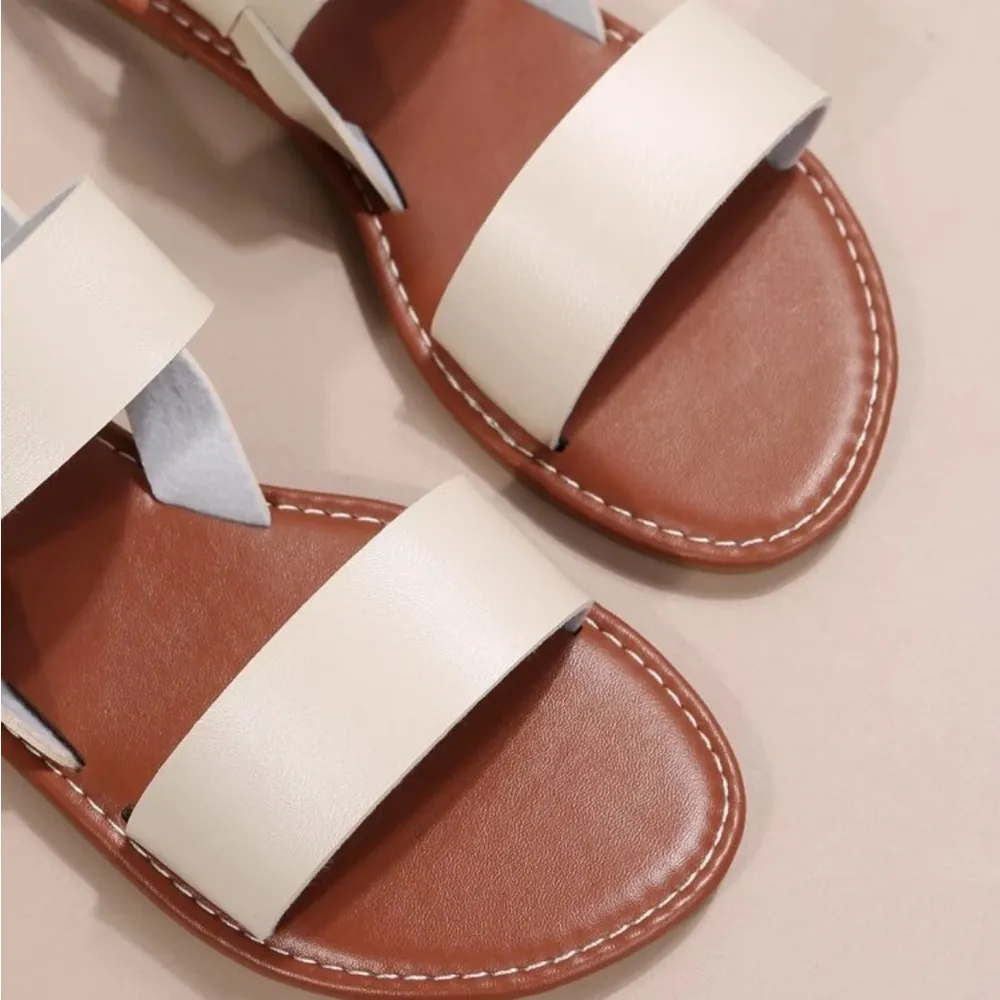 Minimalist Double Strap Slingback Sandals - Image 5