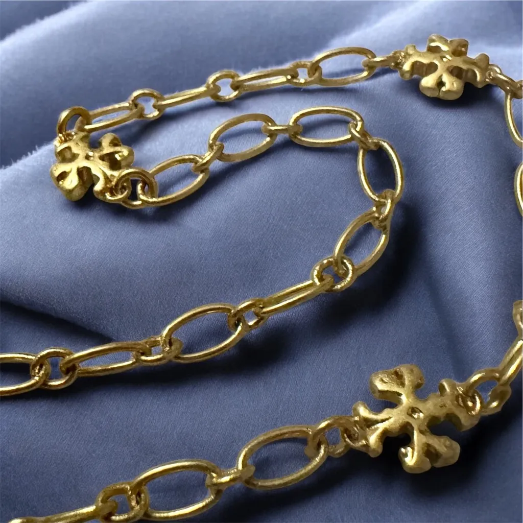 New Authentic Tory Burch Roxanne chain-link Gold Bracelet with Tag - Image 5