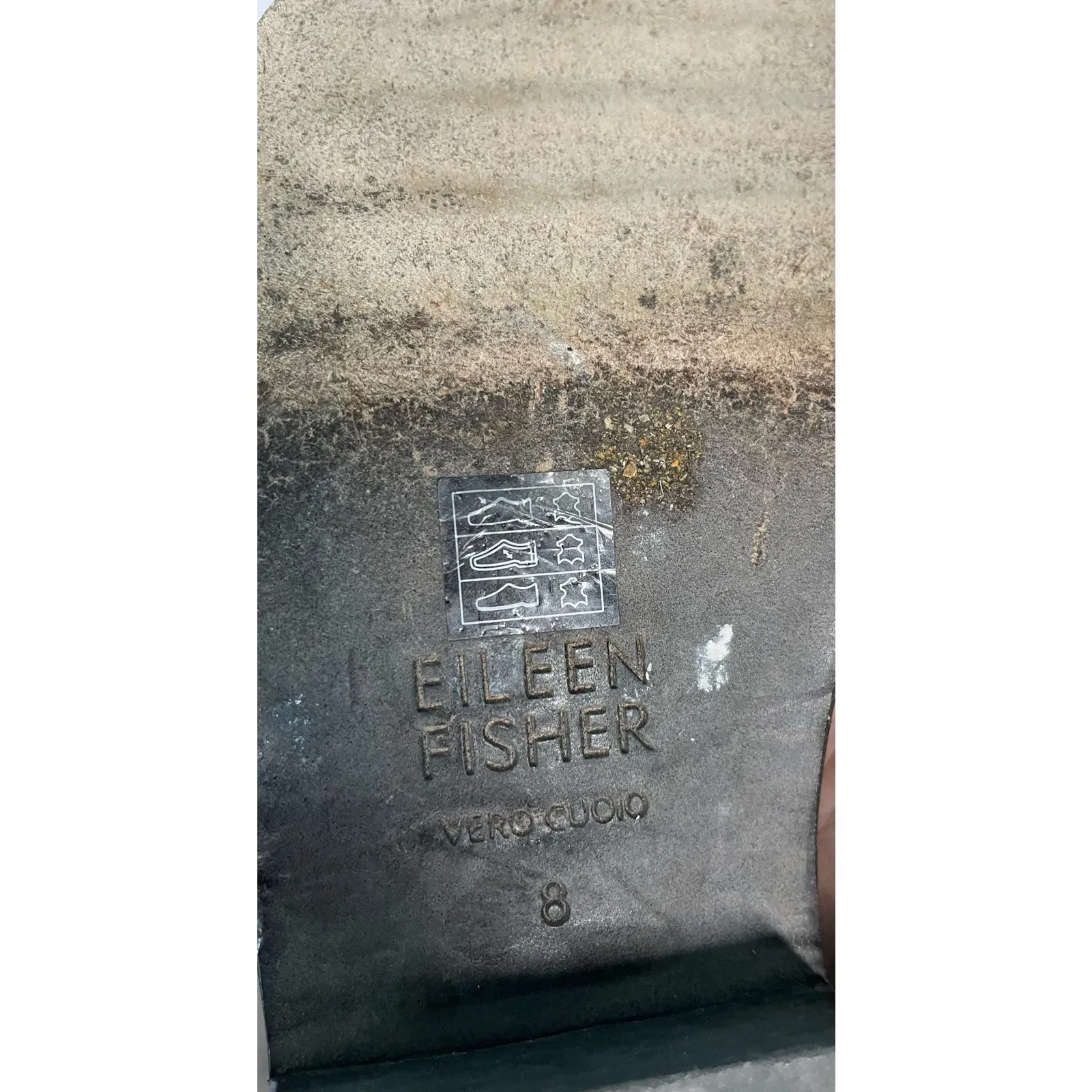 Eileen Fisher Vanda Tumbled Nubuk Booties Earth Tan Cutout Size 8 - Image 10