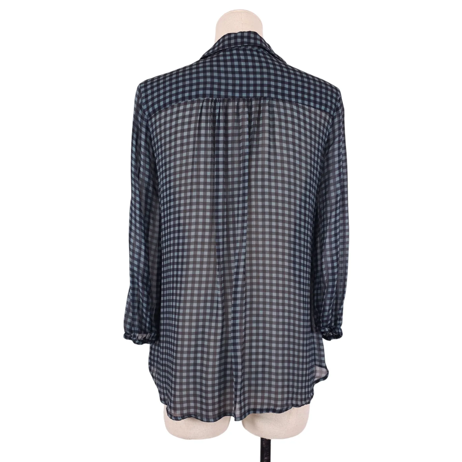 Jade by Johnny Was Jetta Button Down Top Gingham Plaid Sz Extra Small - Image 3