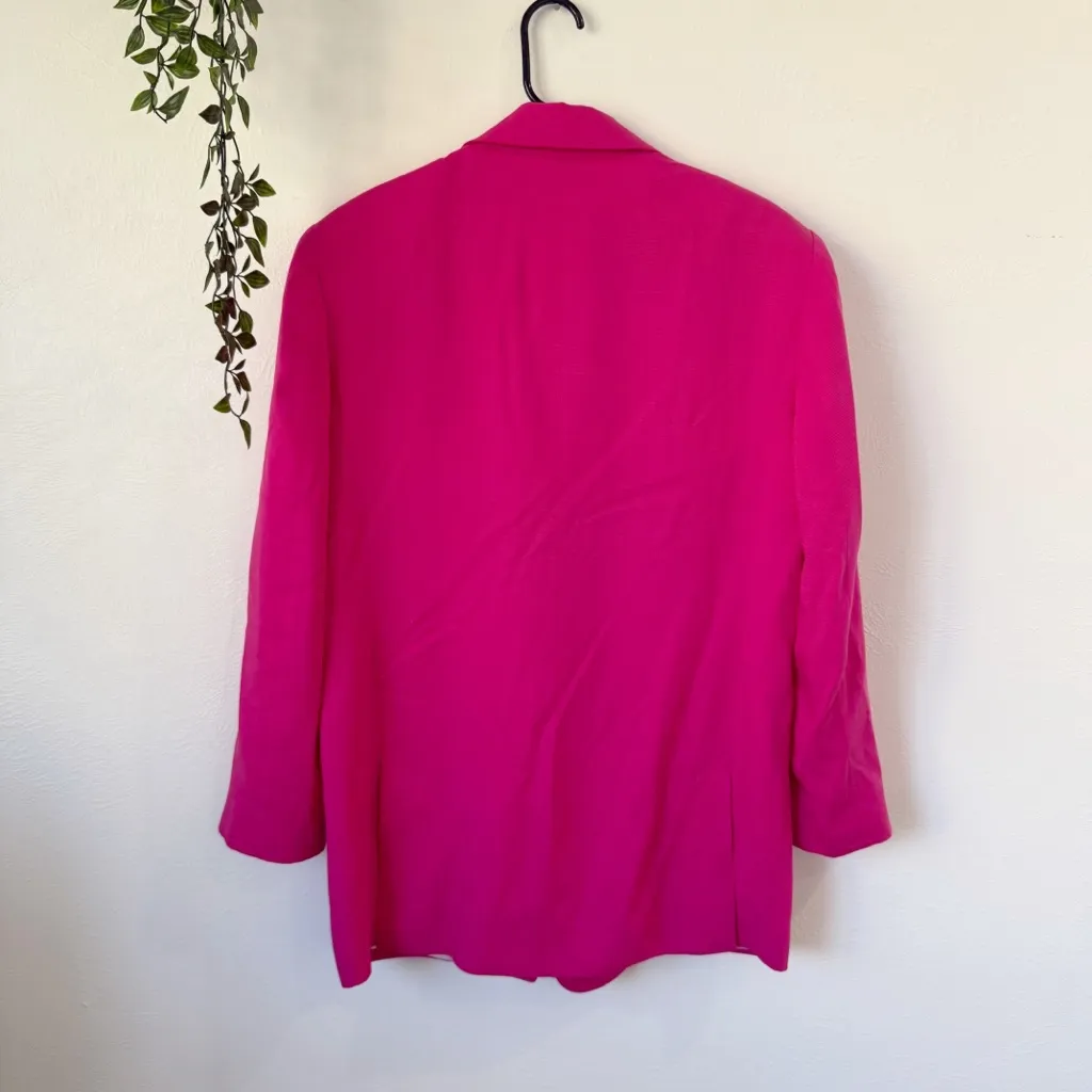 Zara Pink Oversized Blazer Sz S - Image 3
