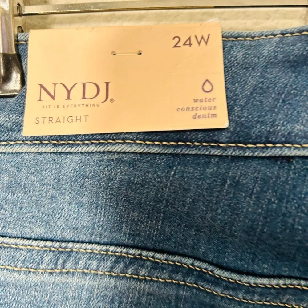 NEW NYDJ Marilyn Straight Ankle Jean Medium Wash Sacha Lift Tuck Slimming Sz 24W - Image 8