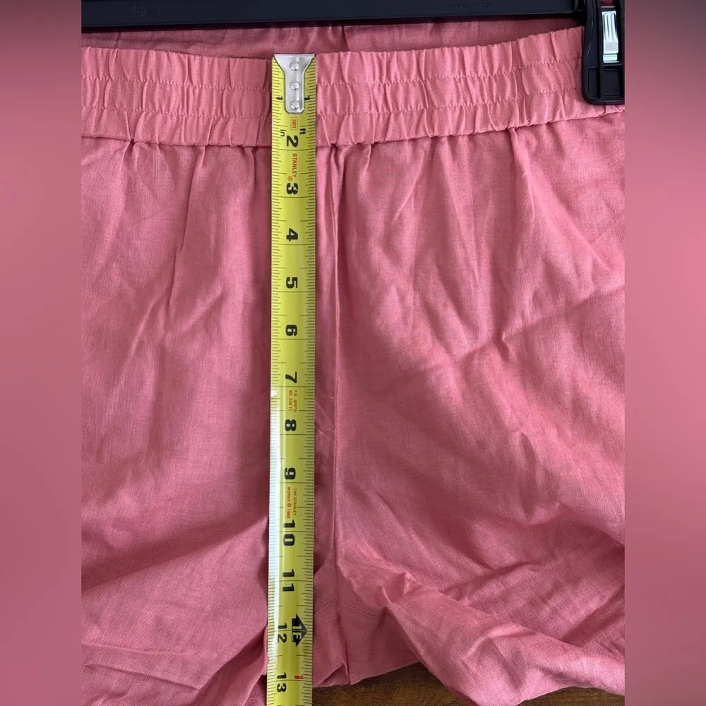 NWT Andie Coral Wide-Leg Pants Linen Blend Size L High-Waisted Elastic Waist - Image 7