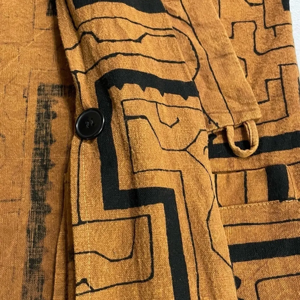 VINTAGE DESIGN RUST & BLACK PRINT
SHACKET SIZE SMALL 100% COTTON MADE IN INDIA Brown - Image 13