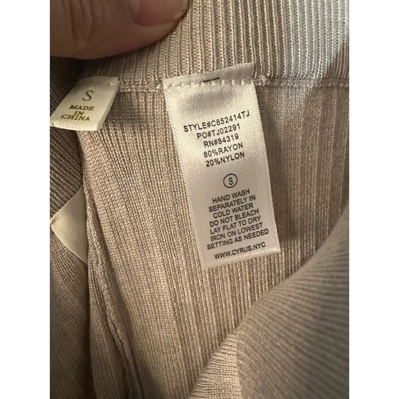 Cyrus Gray Ribbed Wide Leg Lounge Casual Knit Pants Women’s Small - Image 10