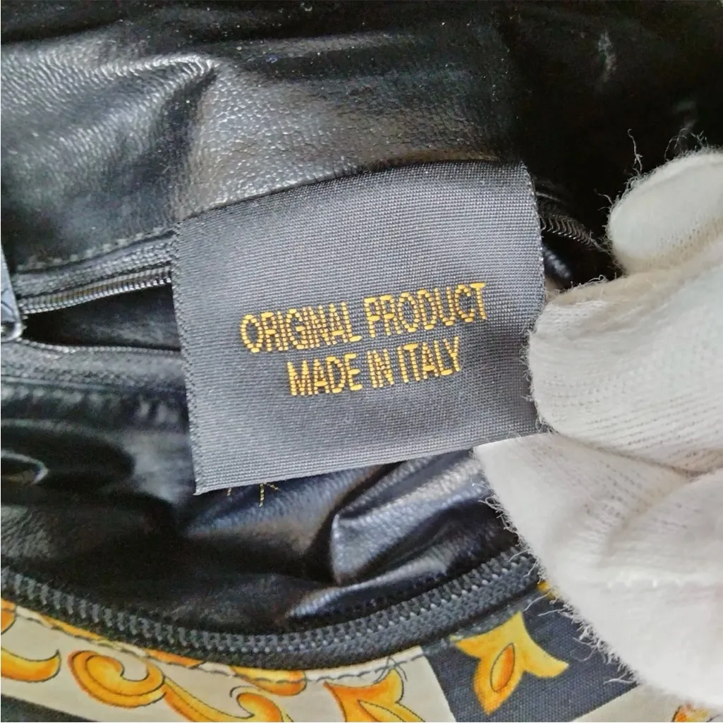 Versace Baroque Fabric Tote Bag EUC - Image 8