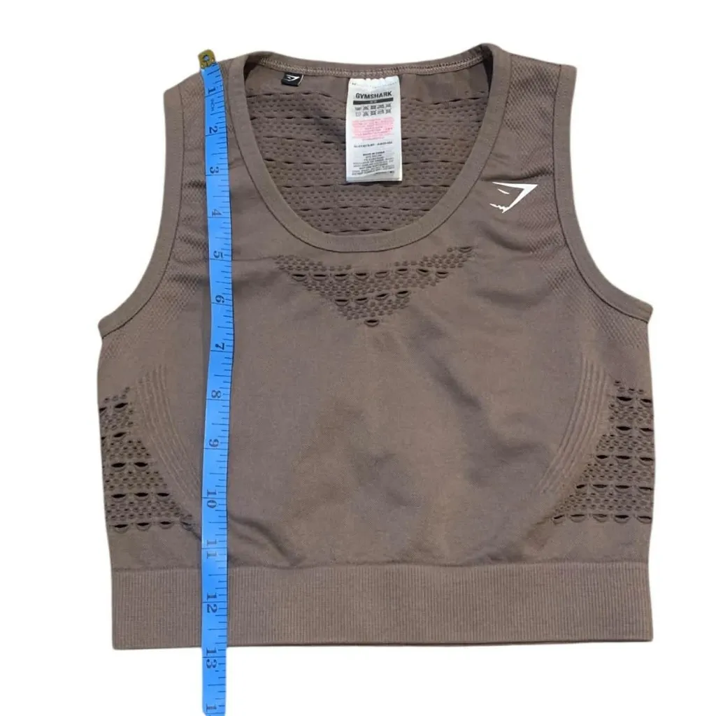 ​Gymshark Energy Seamless Set Taupe Brown Leggings M Sports Bra XS Athleisure - Image 7