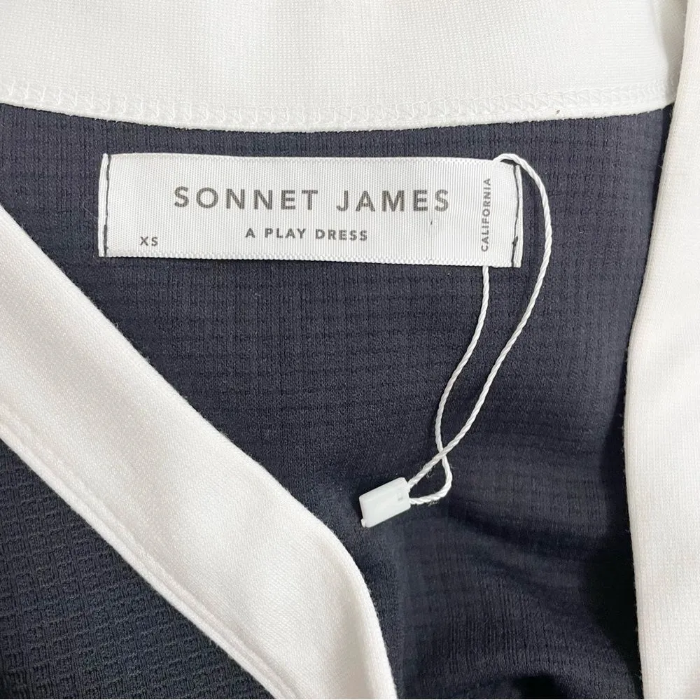 NEW Sonnet James Lou Dress Black & White Textured Waffle Knit Play Dress Size XS - Image 10