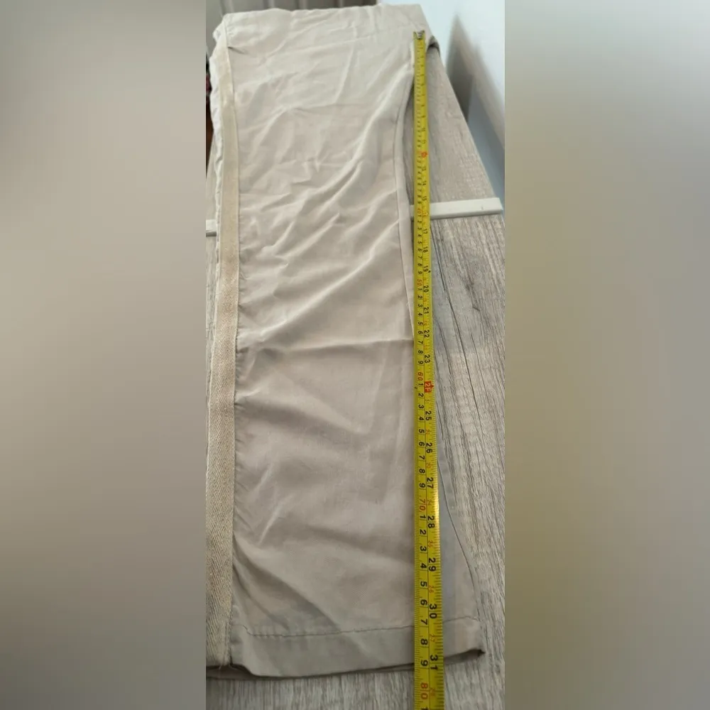 Femme Fatale Viscose Pull On Pants Khaki Made In Italy Size XL Metallic Trim - Image 5