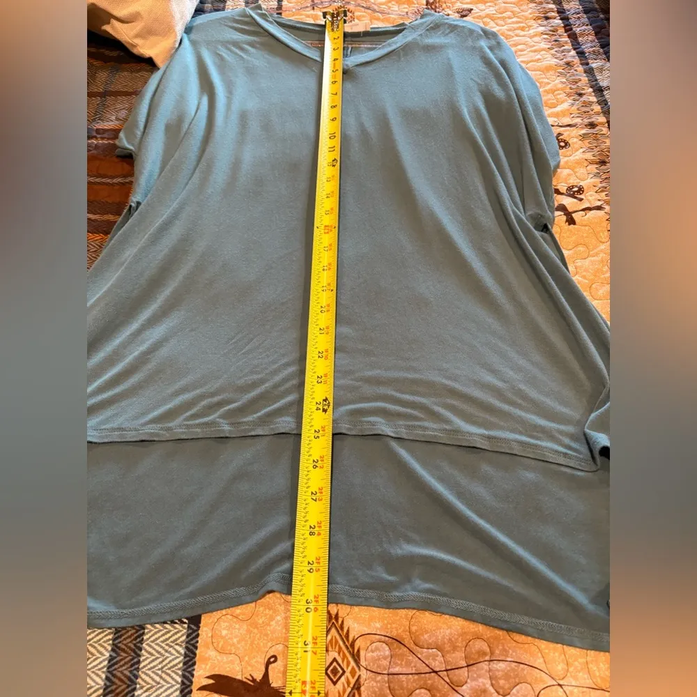 ZENANA Greenish blue V-Neck Short Sleeve
Top Small - Image 10