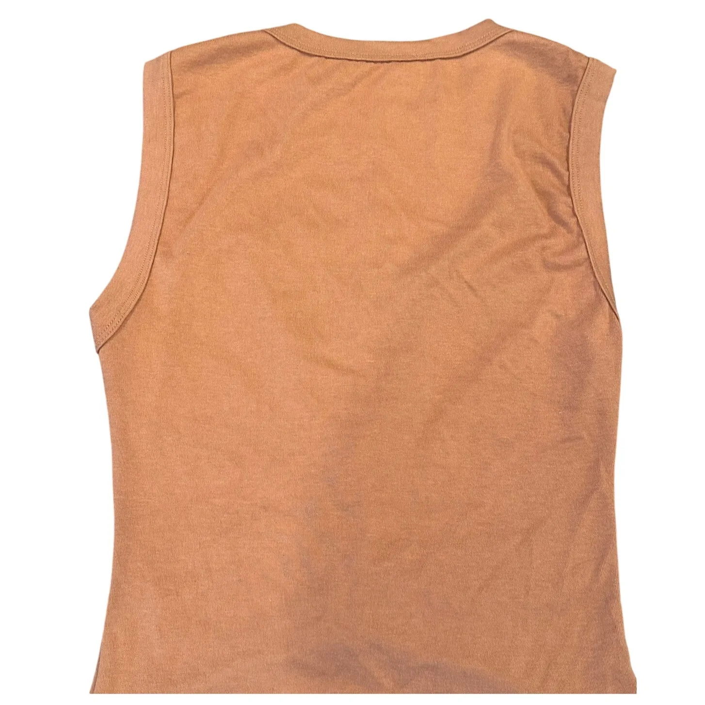 Lush Women's Camel Brown Front Twist Sleeveless Casual Top XS NWT - Image 5