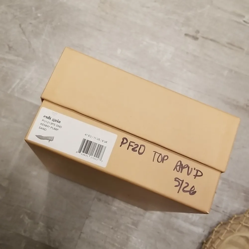 💕CULT GAIA💕 Kenny Pump Mule ~ Pointed Toe Basket Weave Leather Sand EU 41 NWT - Image 16