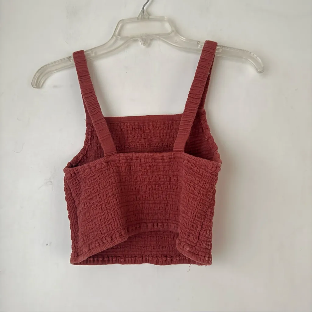 Marine Layer Lila Rust Double Cloth Tank S - Image 7
