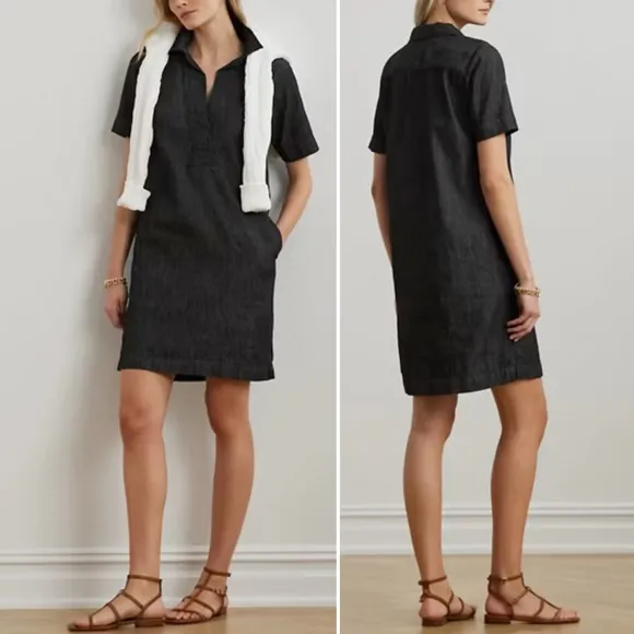 Lauren Ralph Lauren Denim Shift Dress Size XXL Dark Rinse Nightfall Wash Cotton - Image 2