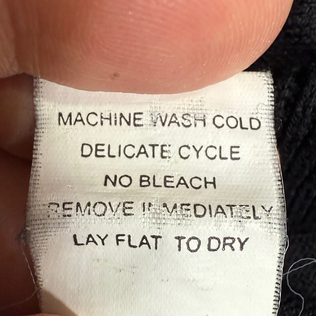 PLANET by Lauren G Two Tone Knit Turtleneck Tunic Sweater W1966 One Size Black Size undefined - Image 7