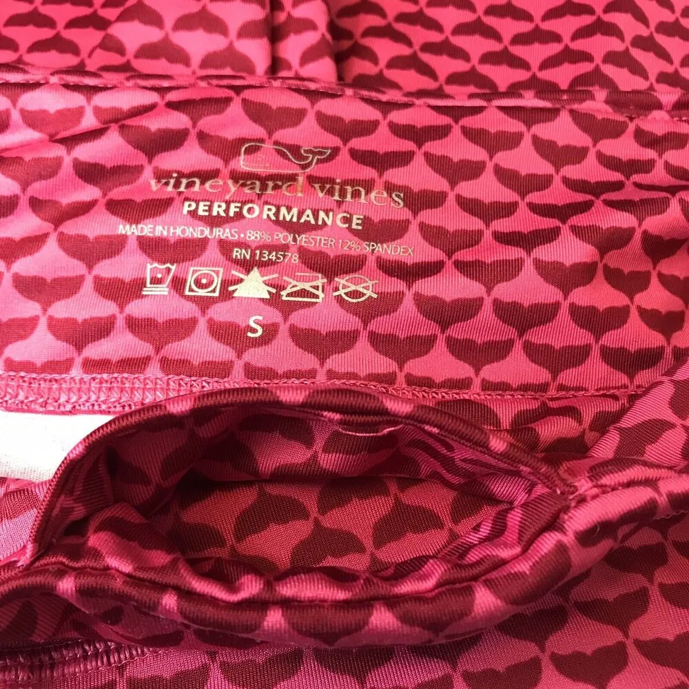 Vineyard Vines Performance Whale Tail Leggings Pink Athletic Size Small Womens - Image 9