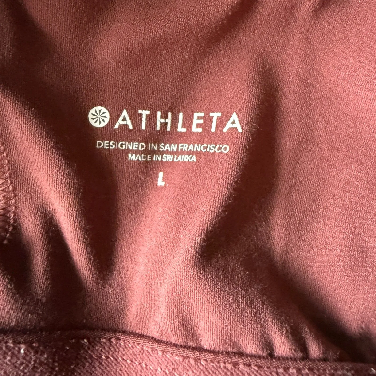 Athleta L Conscious Longline Crop Sports Workout Bra Large Cups A-C Berry - Image 4