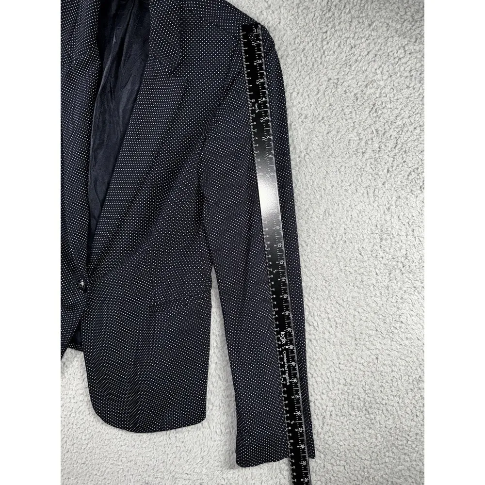Zara Blazer Women XL Polka Dot One Button Business Casual Formal Academia Jacket - Image 5