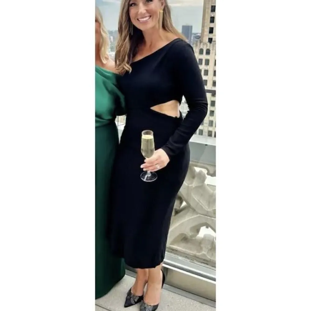 BEC & BRIDGE Elke Midi Dress in Black Size US 10 - Image 2