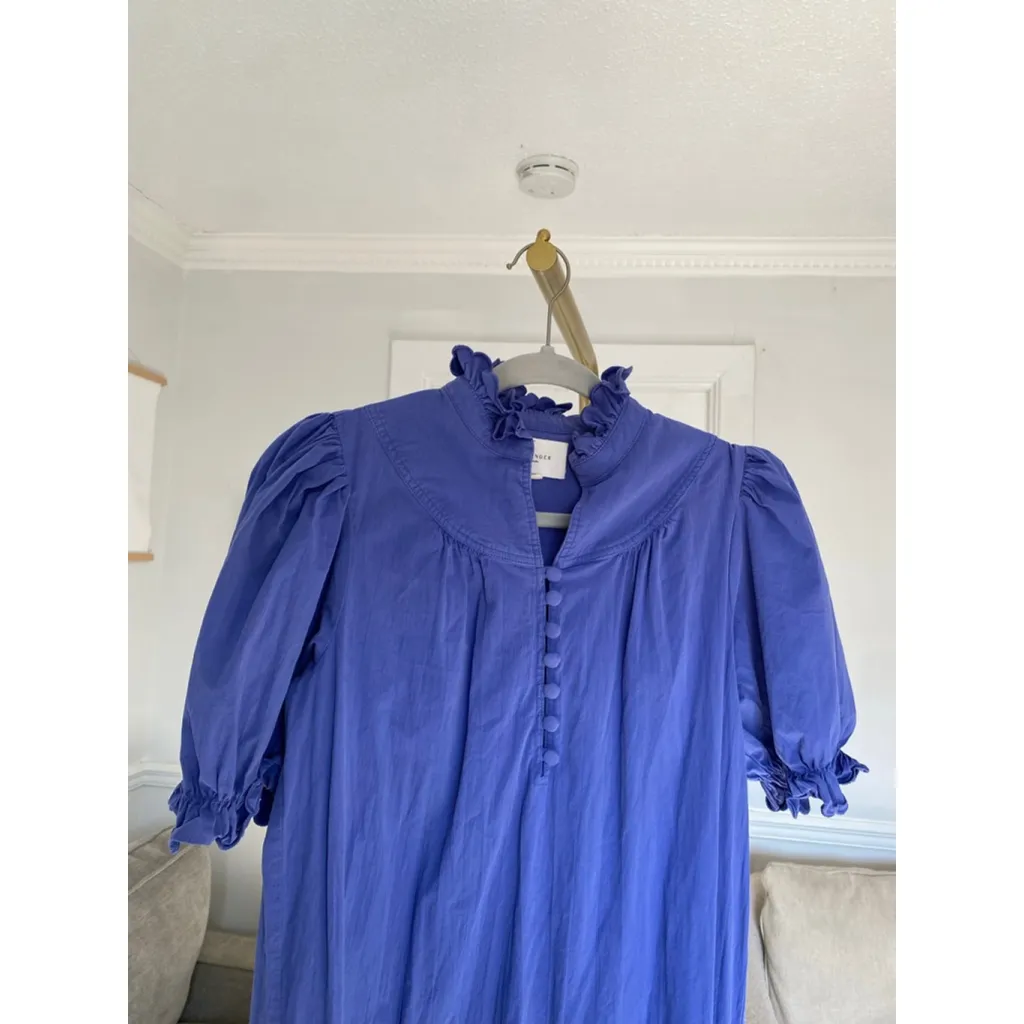 Pomander Place Blue Maxi Dress Cottagecore Ruffle Tiered Old Money Quiet Luxury - Image 5