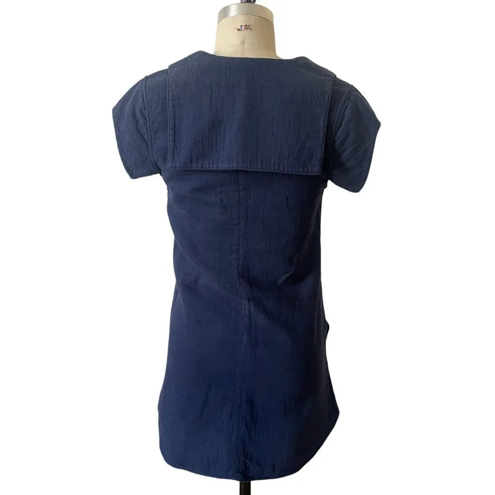 Steven Alan Navy Mini Sailor Dress Size Medium - Image 4
