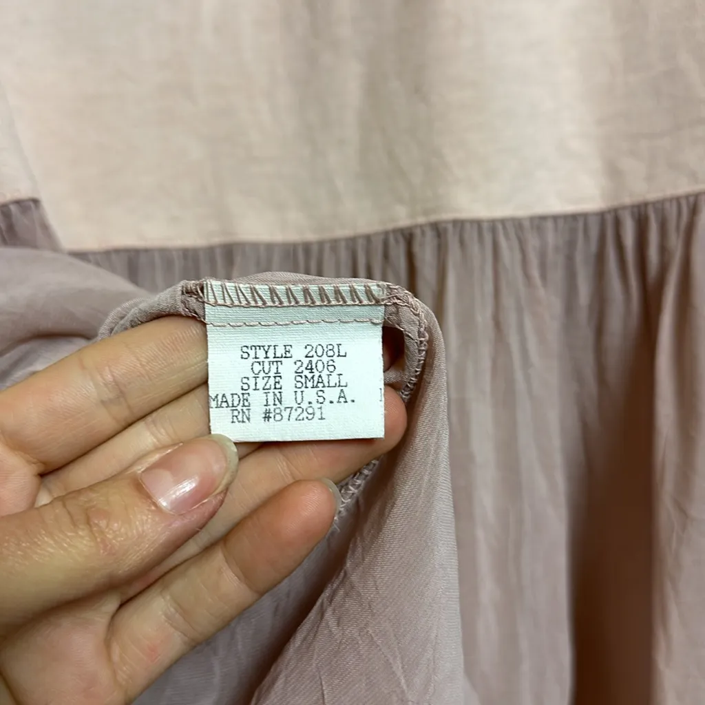 Johnny Was‎ Vintage T-Shirt Maxi Dress Embroidered Flowers 100% Cotton  Sz Sm - Image 7