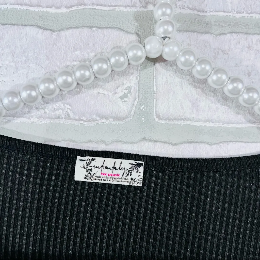 Intimately Free People Black Ribbed Bell Sleeve Bodysuit Size S - Image 8