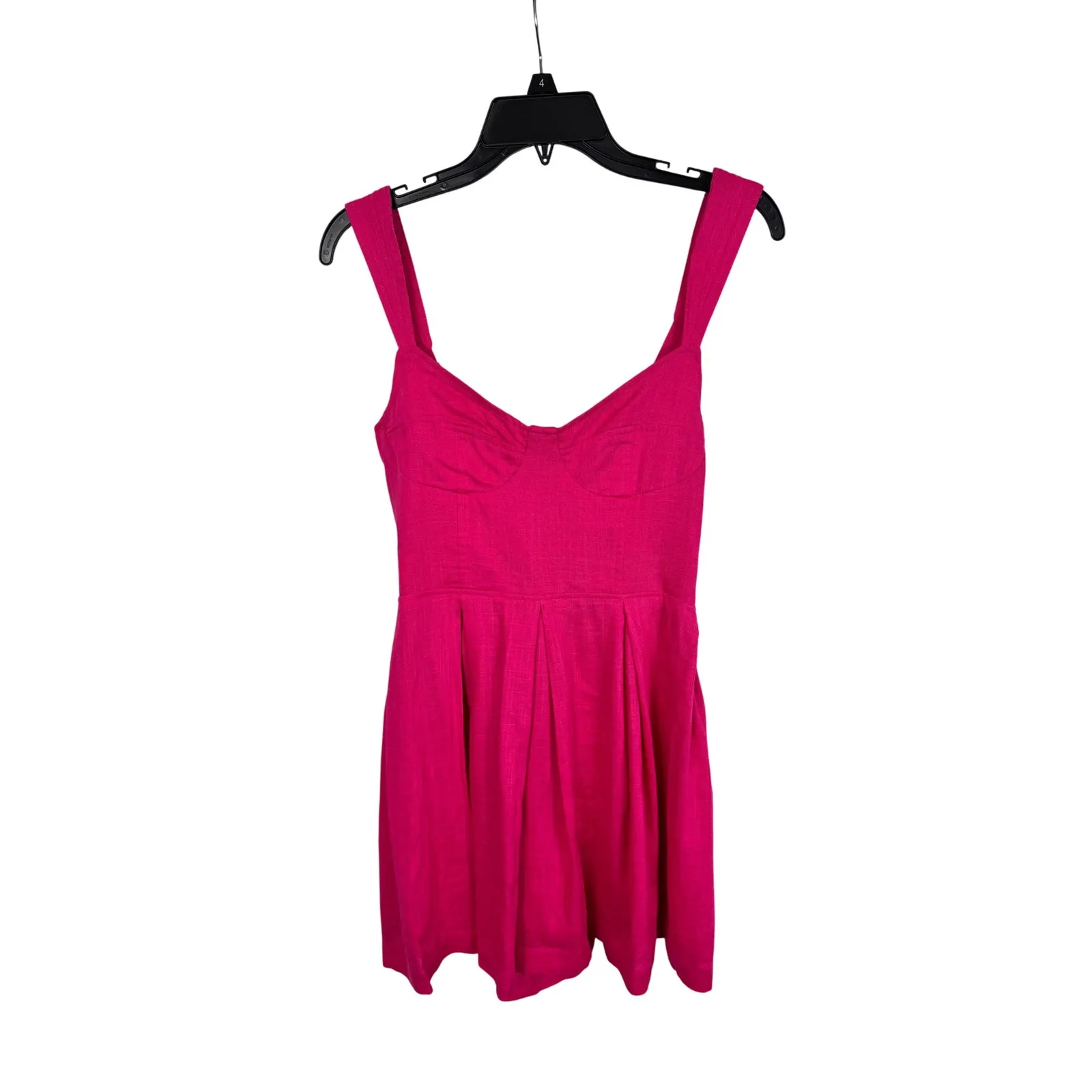 AQUA Pink Fit & Flare Mini Dress Corset Back‎ Adjustable Straps Party - Image 5