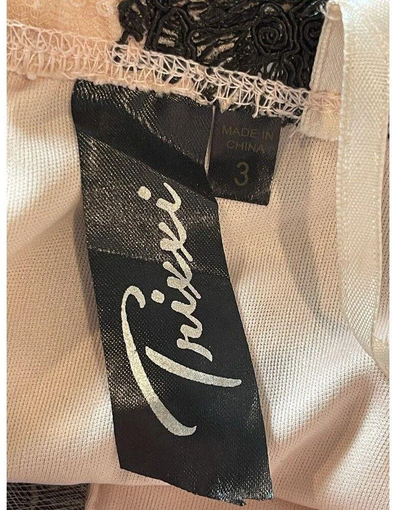 Trixie Pink Blk Sequined Floral Strapless Fit & Flare Party Formal Dress 3 NWT Size undefined - Image 12