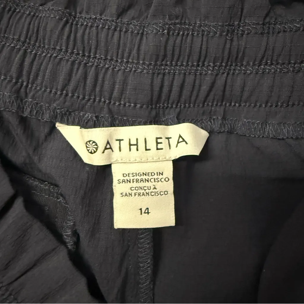 Athleta Trekkie High Rise Parachute Pants Women’s 14 Navy - Image 7