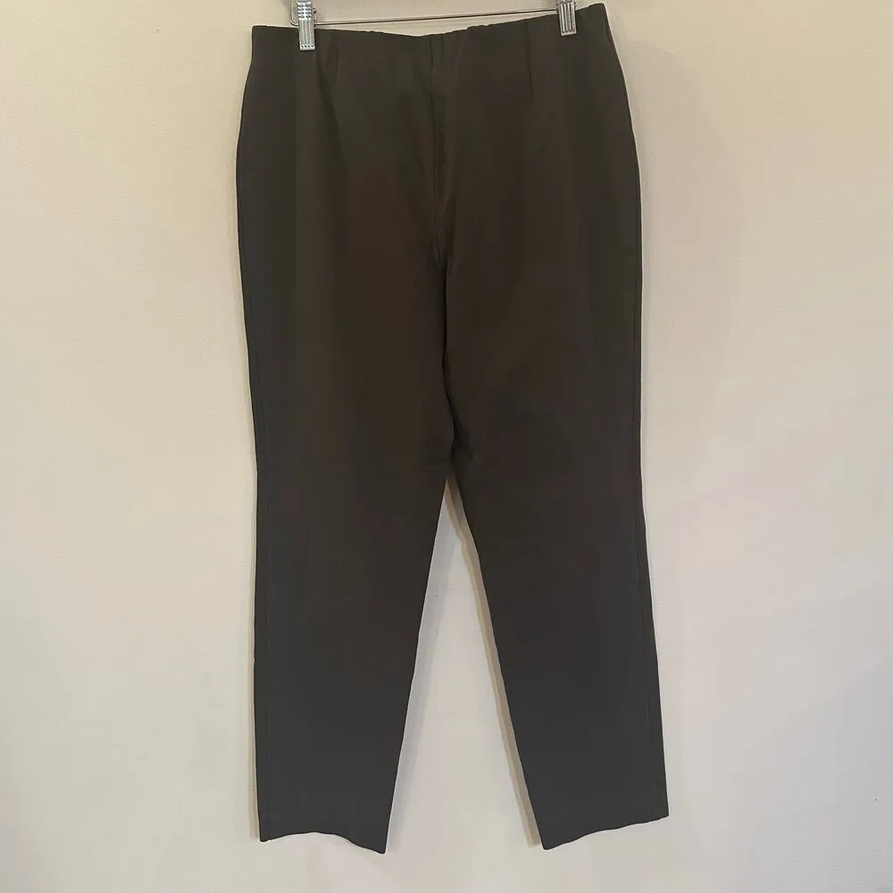 J. Jill Slim Leg Ponte Pants sz M Stretch Ponte Pants Army Green Size M - Image 4
