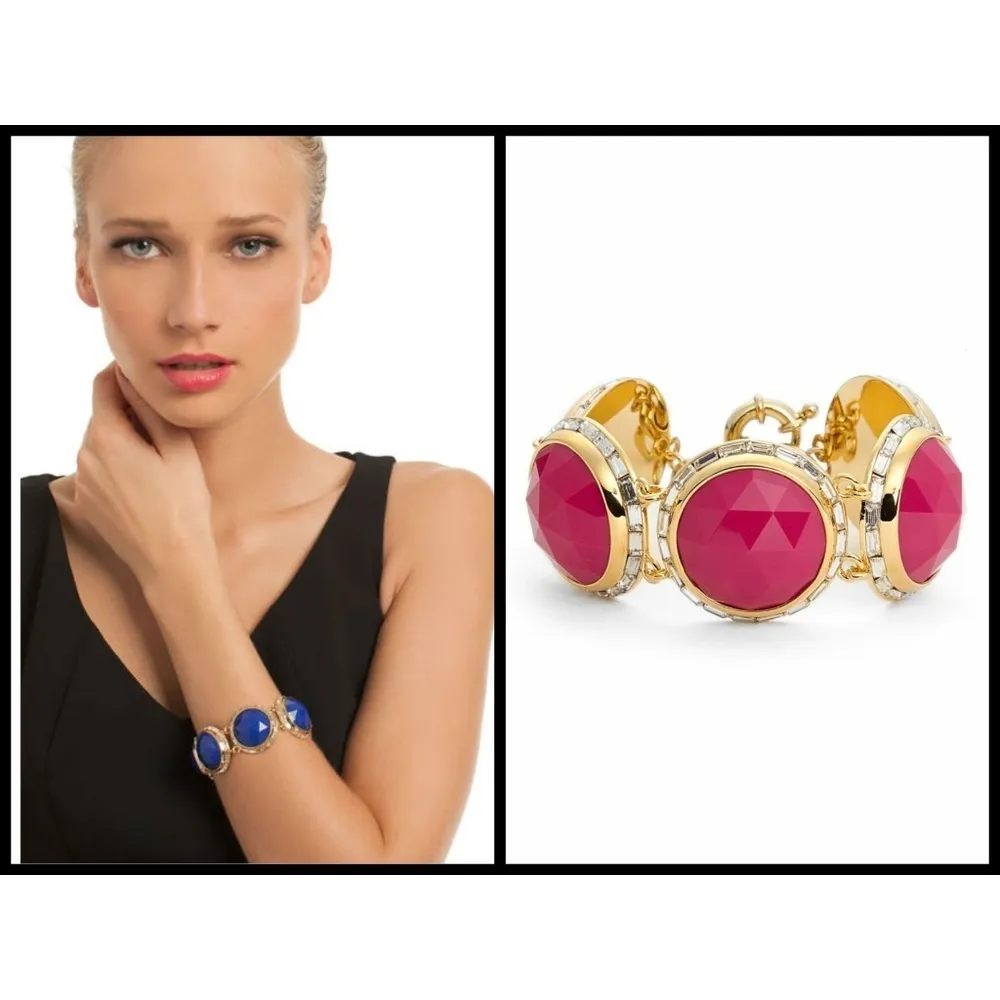 💕TRINA TURK💕 Large Round Bezel Set Dome Bracelet - Image 3