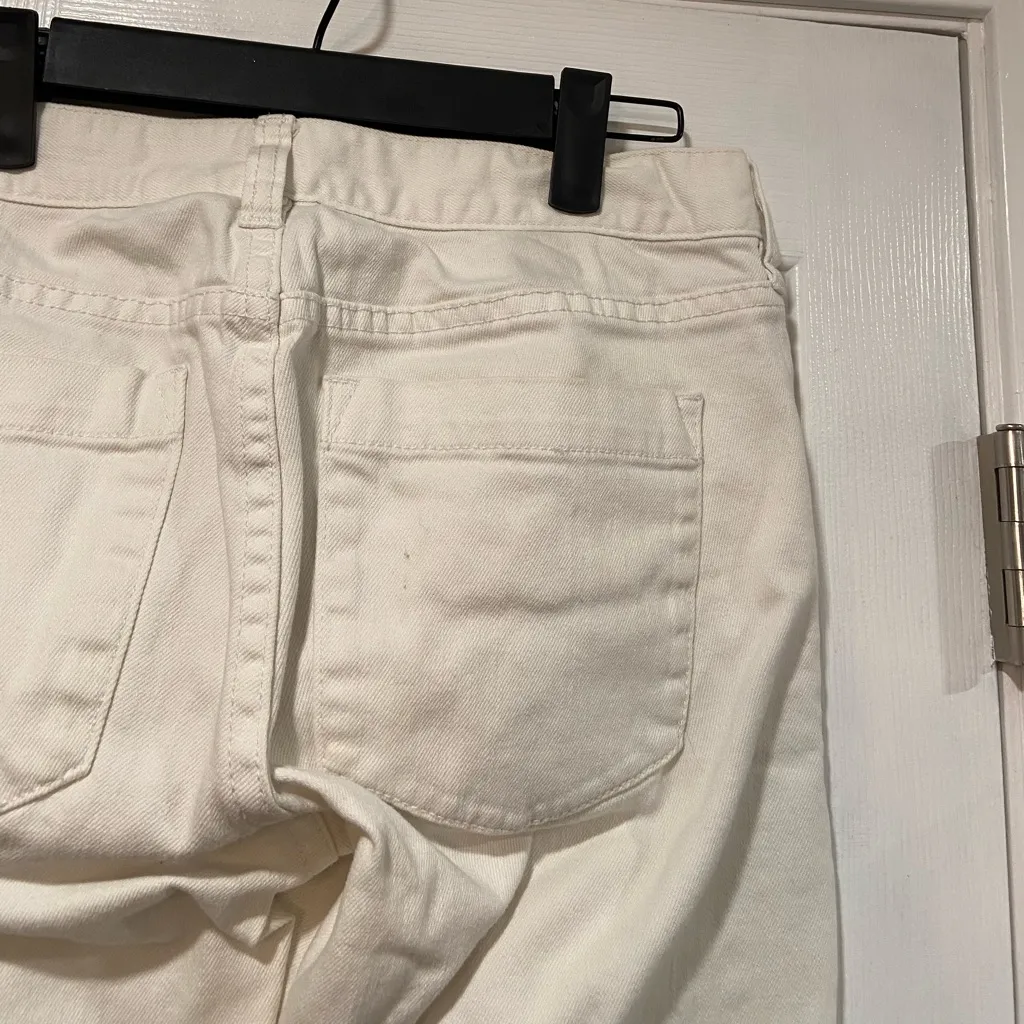 J. Crew Size 5 White Cotton Stretch Matchstick Straight Leg Denim Jeans - Image 7