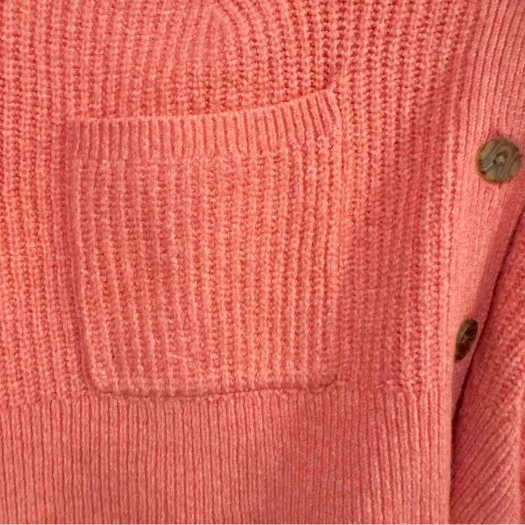 Nine West Coral Chunky Knit Cardigan Sweater Size M - Image 4