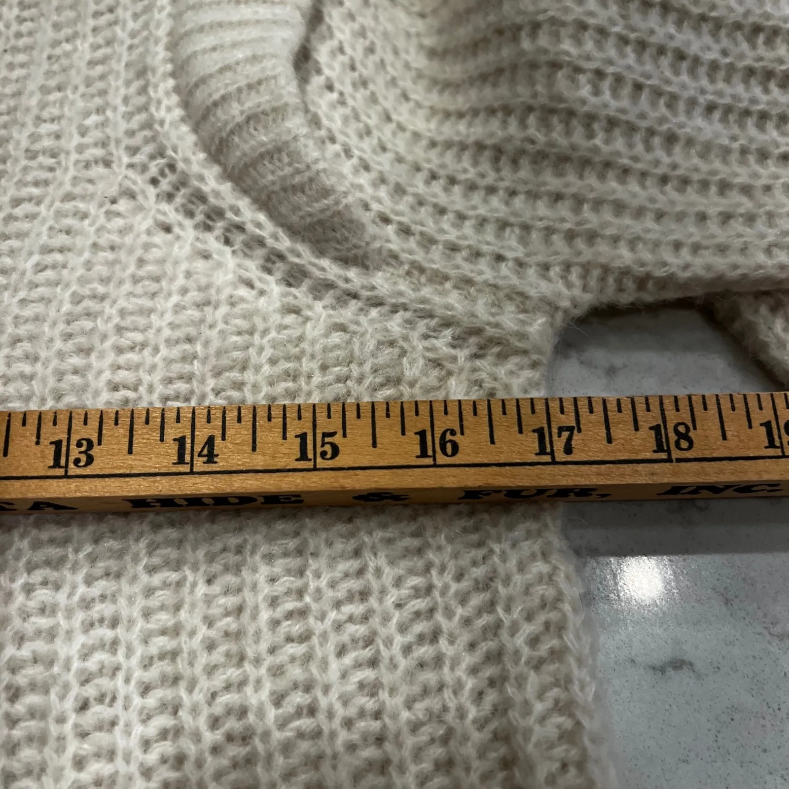 Vero Moda Shoulder Cutout Sweater Knit Mock Neck Top Women's Small Cream - Image 5