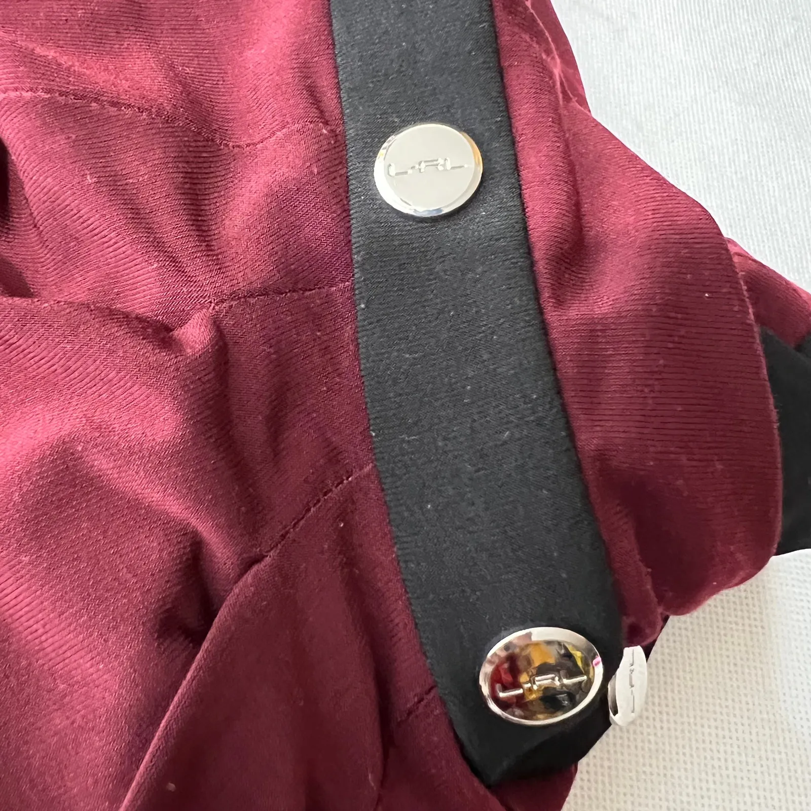 LAUREN Ralph Lauren‎ Oxblood Black Ruched Jersey Sleeveless Sheath Dress Size 2 - Image 7