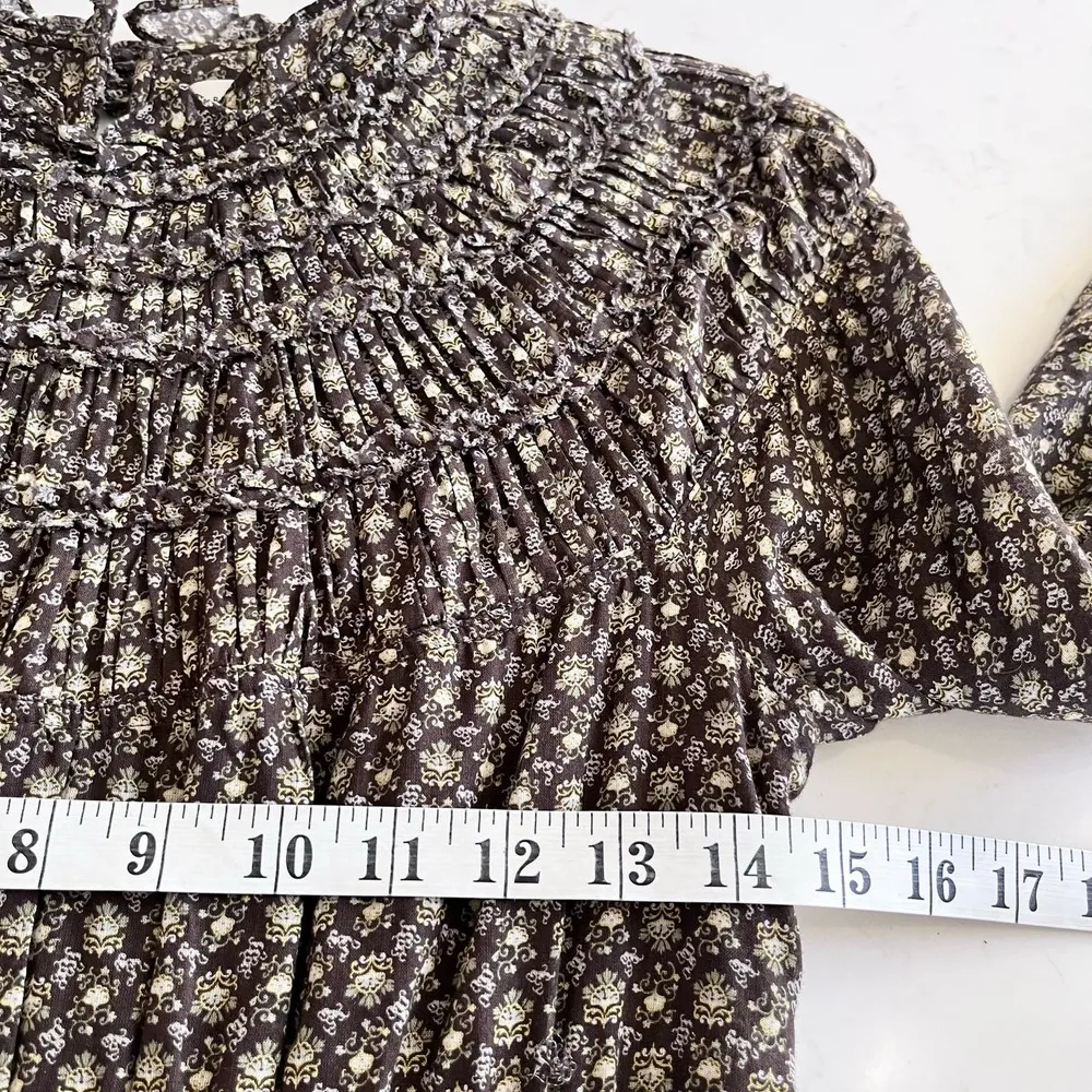 Rebecca Taylor Feather Fleur Smocked Floral Midi Dress size 4 NWOT - Image 12