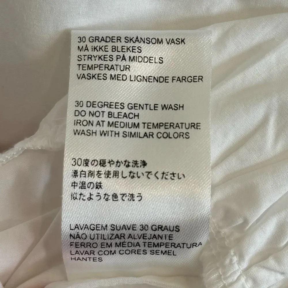 ByTiMo Tuckernuck Medium Blouson‎ Mini Dress White Cotton Poplin Preppy Summer - Image 14