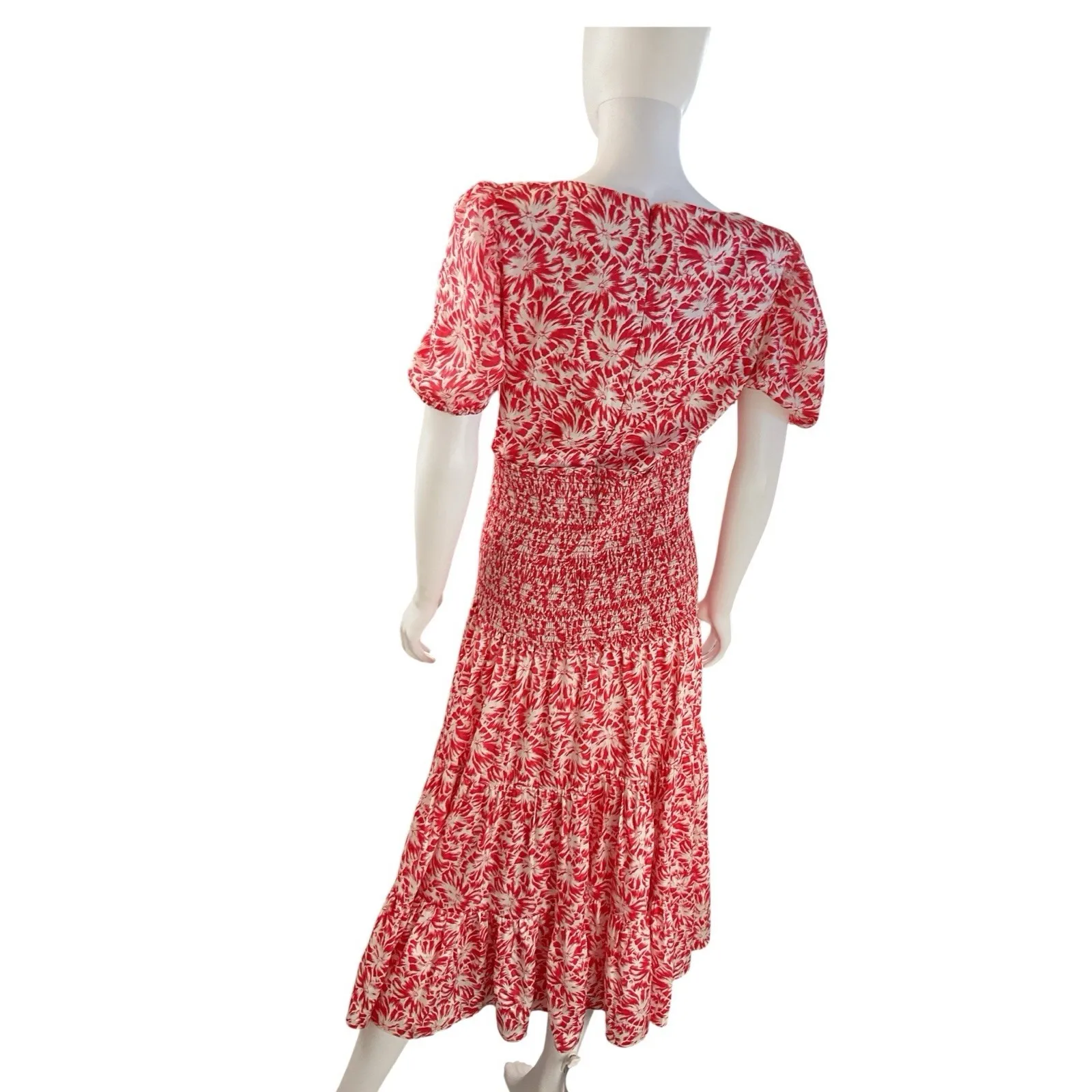 Likely‎ Avra Dress in Bittersweet Red and White Floral 8 - Image 4
