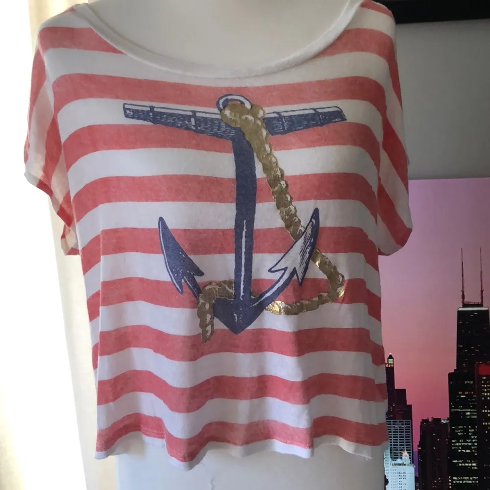 Cute Red Striped Anchor Top - Image 2