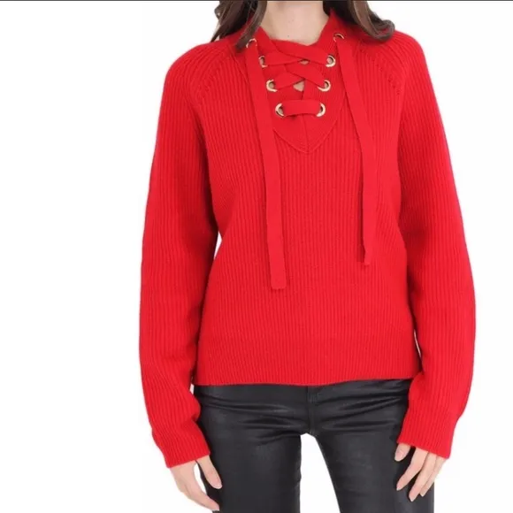 nwt // sanctuary bailey washed lace up sweatshirt - Image 7