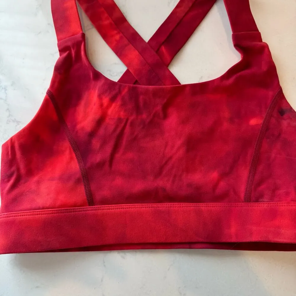Glyder Full Force sports bra cherry tie dye performance workout exercise size S - Image 3