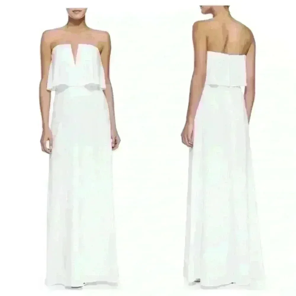 BCBGMaxazria Alyse White Gown - Image 2