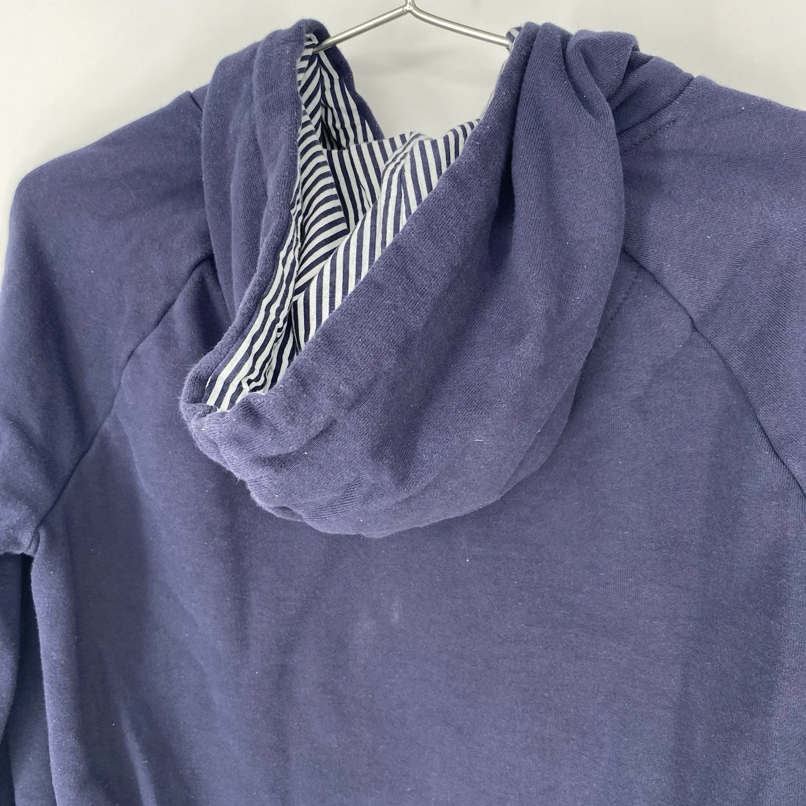 Joules Lil Raglan Hooded Sweatshirt Navy Blue Women's Size 4 - Image 8