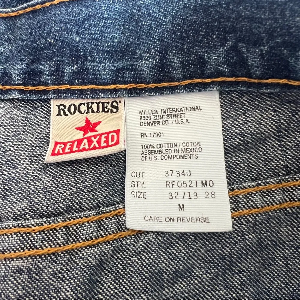 NWT Vintage Rockies Denim Jeans Relaxed 80s 90s Size 32 Blue - Image 9